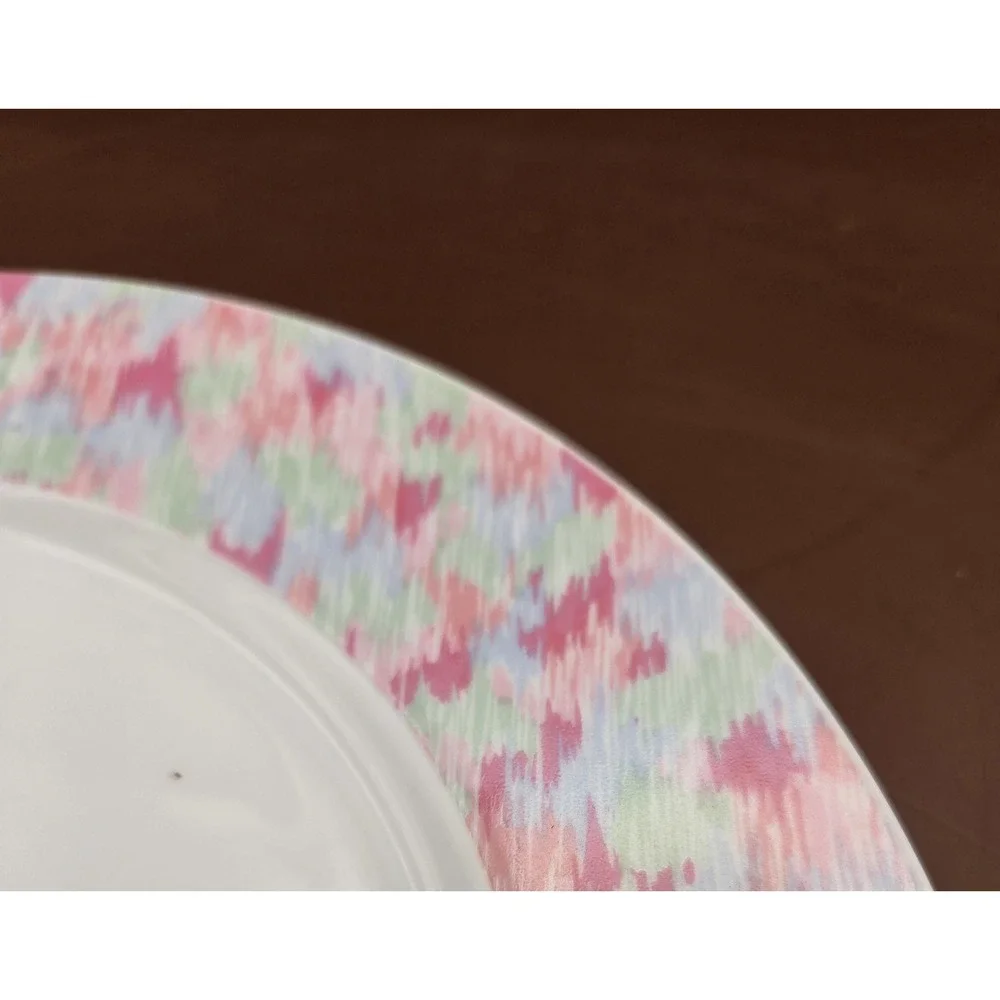 Vintage Dinner Plates /Salad. 2 In Set Pink Roses‎ And Design By Lynn Hollyn
